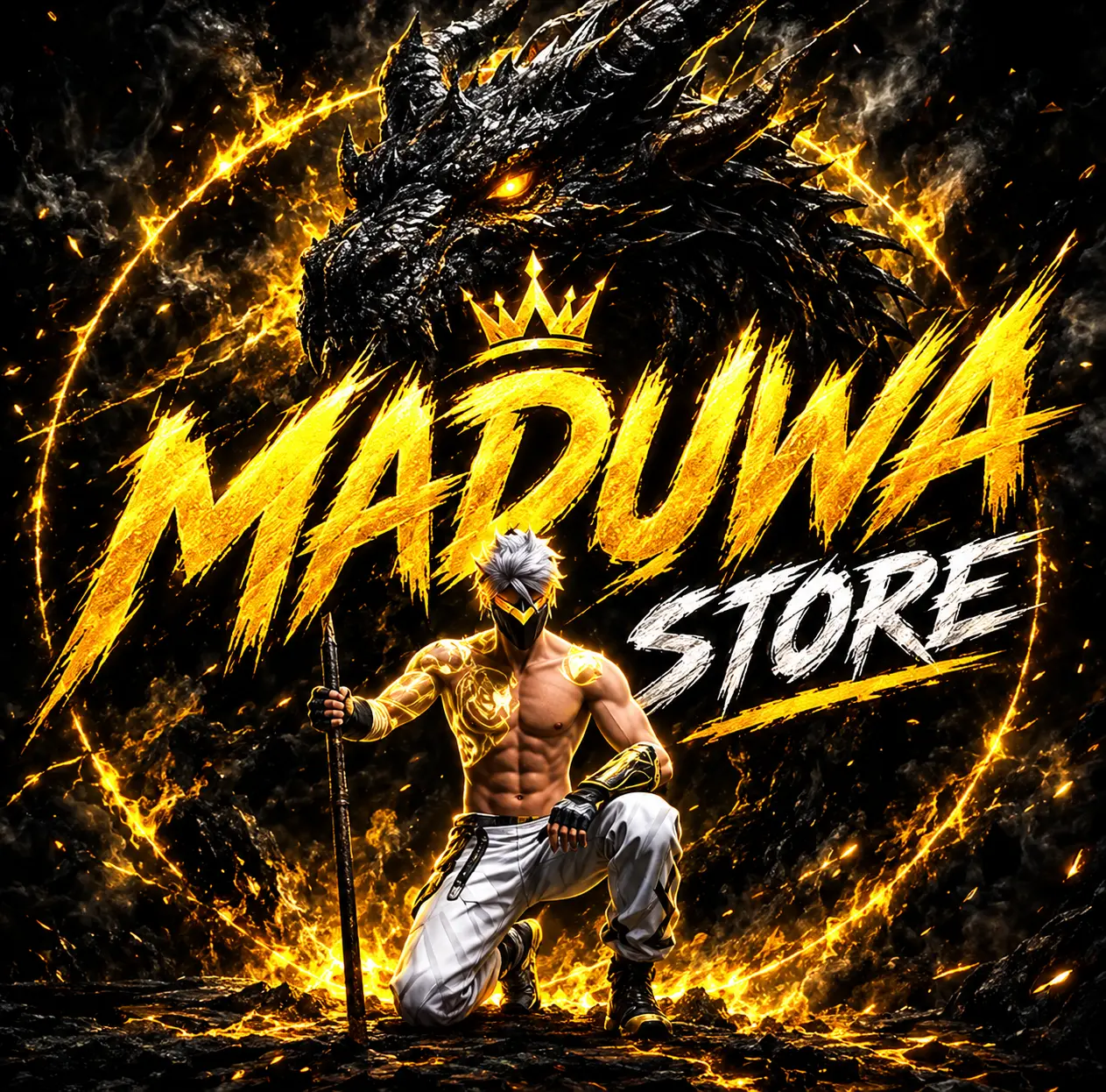 MADUWA STORE gaming characters and gold emblem
